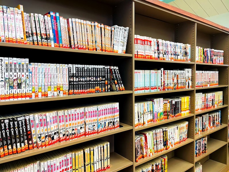 ワイキキの図書館の漫画コーナー